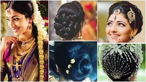 Simple hairstyle for wedding ceremony with traditional outlook. Indian Bridal Hairstyle Simple Craft Ideas