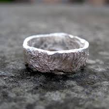 sterling silver rough rocky textured