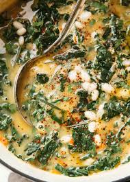 creamy white bean soup with kale the