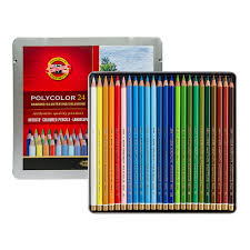 Koh I Noor Polycolor Artist Coloured Pencils 3824 Set Of 24 Landscape
