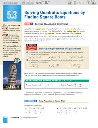 solving quadratic equations by finding