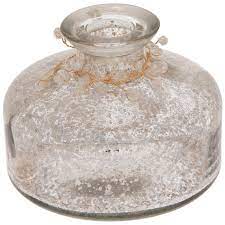 Mercury Glass Vase With Rhinestones