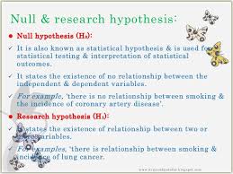 Hypothesis testing is a statistical process to determine the likelihood that a given or null hypothesis is true. Research Hypothesis