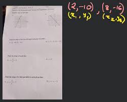 Perpendicular Slopes Equations