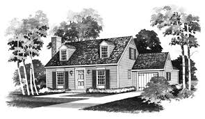 Small Colonial Cape Cod House Plan 2