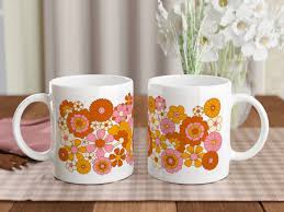 70s flower power mug by lauren beth