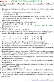 Sample Question Papers  Answer keys and Blue prints for Class X     SlideShare MATHEMATICS IX  Term II  Model Test Paper    Unsolved     