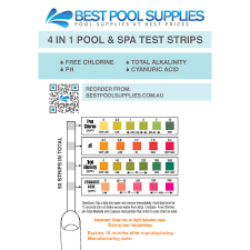 4 In 1 Swimming Pool Spa Water Test Strips 50 Strips