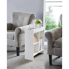 slim side sofa end table with drink