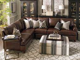 Montague Leather Sectional Living Room