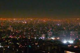 night drone footage of santiago chile