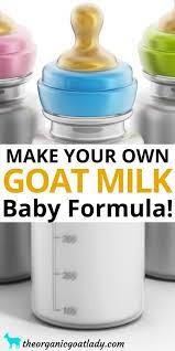 how to make goat milk baby formula