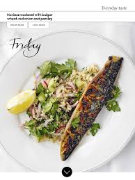 waitrose food august 2016 harissa macl with bulgar wheat red onion and parsley