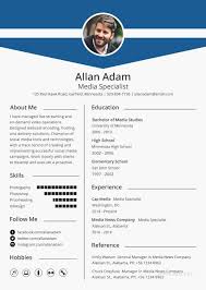 We have + resume templates and there always will be one that can suit your needs, whatever your industry or position. Media Resume Template 31 Free Samples Examples Format Download Free Premium Templates