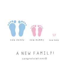 New Baby New Family Birth Congratulations Card Little Letters