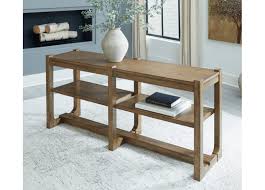 Wood Console Table With 2 Adjustable