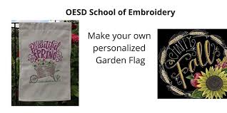Oesd School Of Embroidery Garden Flag