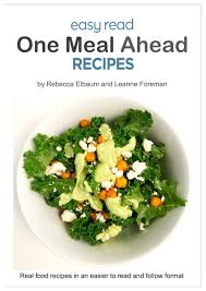 easy read one meal ahead recipes pdf