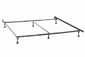 black metal bed frame with casters
