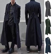 Long Coat Black Trenchcoat Pirate Black