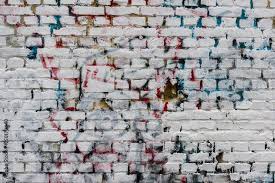 Graffiti Brick Wall Background Stock