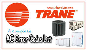 trane air conditioners complete error