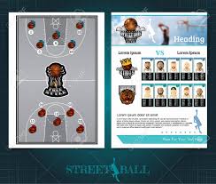 Two Sided Basketball Brochure Or Flyer Streetball Template Design