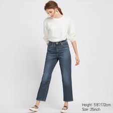 Nwt Uniqlo High Rise Straight Jeans