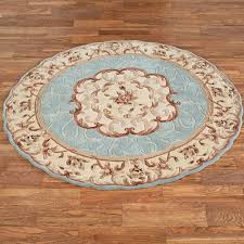 evaline wool aubusson round area rugs