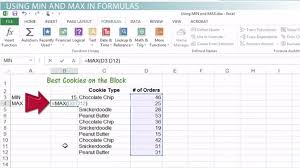 Min And Max Functions In Excel
