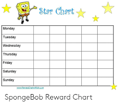 Star Chart Monday Tuesday Wednesday Thursday Friday Saturday