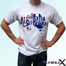 australia football flag white t shirt