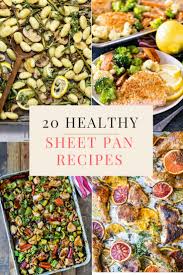 Different dipping sauces and go! 20 Healthy Sheet Pan Dinners For Busy Weeknights Healthy Delicious