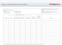 Diabetic Glucose Monitoring Record Sheet Example Smartdraw