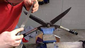 how to sharpen hedge clippers you