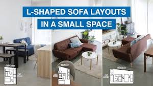 l shaped sofa layouts in a small e