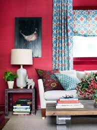 decor with pops of turquoise red