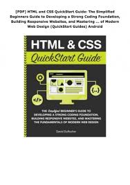 pdf html and css quickstart guide the