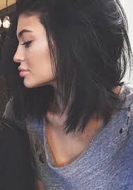 Kylie jenner long side part black hair. Also Love Kylie Jenner S Hair This Way Too Kylie Hair Kylie Jenner Hair Short Hair Styles