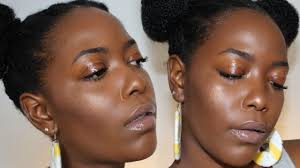 glowy makeup tutorial for brown skin