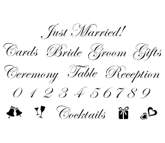 Wedding Words Pack Stencil Set For