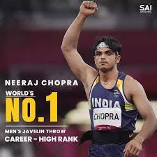 neeraj chopra becomes world no 1 in men