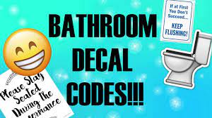 So kindly check out all fresh codes 2021 here. Welcome To Bloxburg Bathroom Decal Codes Youtube