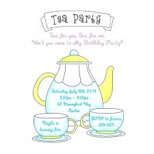 Teapot Invitation Template Printable Lovely Tea Party Invitation