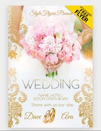 wedding invitation free psd flyer