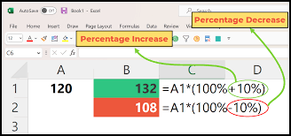 add subtract percene from a number