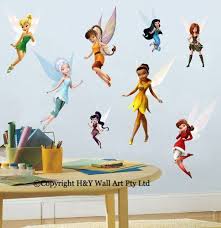 8 Pcs Disney Tinkerbell Fairies Wall