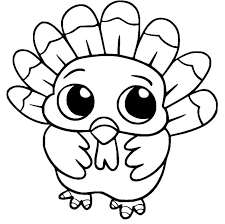 cute baby turkey coloring page
