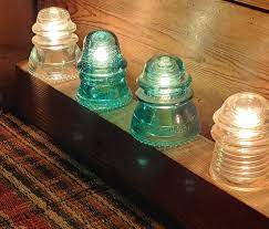 Vintage Glass Insulator Display Light