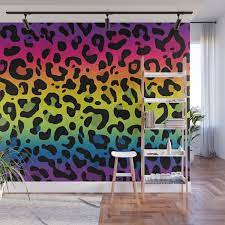 leopard print wall mural by blaqk cat